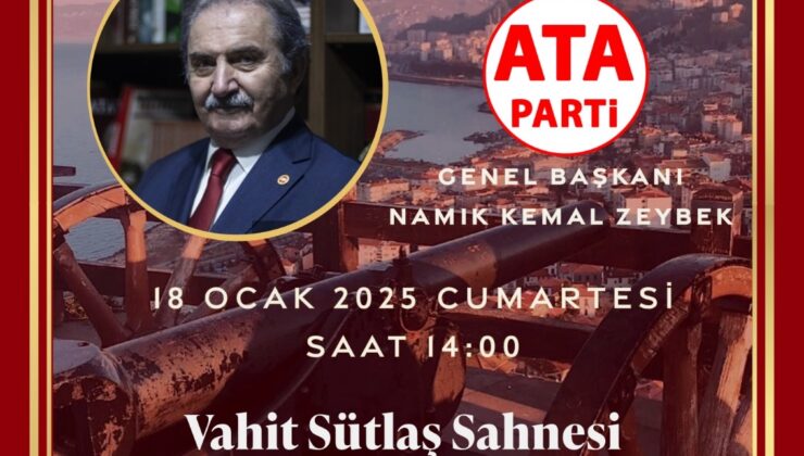 Namık Kemal Zeybek Giresun’a Geliyor: Yeniden Türk Devrimi Konferansı ve Yoğun Ziyaret Programı